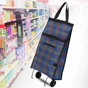 Портативни Сгъваеми Пазарски Чанти За Многократна Употреба Small Pull Cart Купя Торбички За Пазаруване Количка Купи Чанта За Зеленчуци Tug Package Чанта-Тоут