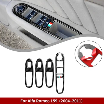 Етикети за преминаването прозореца на колата, панел от карбон за Alfa Romeo 159 2004-2011, аксесоари за десен волан