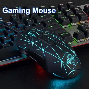 2 Цвята по желание на AJAZZ Надеждна высокочувствительная USB-мишка-Фина работа компютърната мишка е Точно за лаптоп