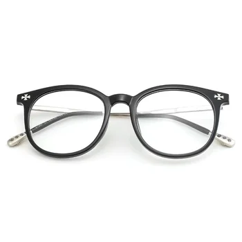52 мм, ново записване, Унисекс, ультралегкие рамки за очила в Ретро стил TR90, дамска мода, Кръгли очила, Рамки за рецепта, Късогледство 01207