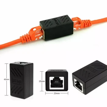 2/5/10 бр. Конектор RJ-45 конектор RJ-45, 8-жилен конектор мрежов удължителен кабел, Ethernet конвертор разрастването на Интернет