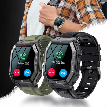 1,85-цолови спортни умни часовници с Bluetooth-съвместим екран с HD IPS, интелигентна часовници за наблюдение на сърдечната честота и артериалното налягане