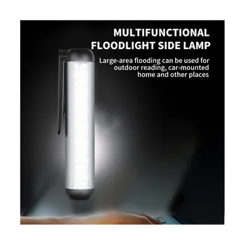 Мини led фенерче XPE + COB Лампа, Мъниста, фенерче със скоба, Магнит, Работно лампа, водоустойчив USB Акумулаторна фенерче