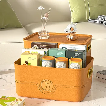 Настолна кутия за съхранение на козметични закуски, органайзер за дома спални, Тенис на шкаф, кутия за съхранение на зърно от изкуствена кожа, кутия за съхранение на зърно