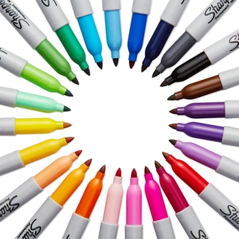 Комплект маркери химикалки Sharpie 30001 Художествени маркери на маслена основа САЩ 1.0 mm постоянни 12 Цвята 24 Цвята
