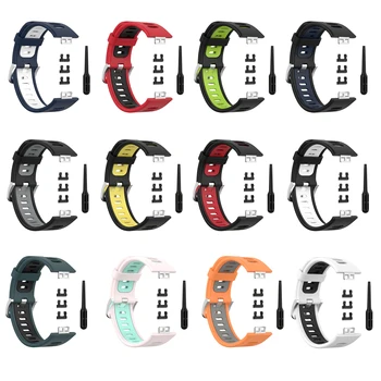 В два цвята, спортен силиконов ремък за смарт часа Huawei Fit, въжета за гривни, аксесоари, каишка за часовник, с каишка за часовник