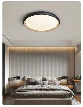 Led тавана лампа в минималистичном стил, луксозен, модерен, скандинавски ултра тънък кръг лампа за спални, творчески кабинет, хол