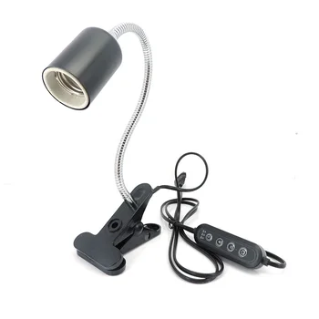 Керамични с временно потъмняване на Базовия лампа E27 със скоба-държач за домашна костенурка, нагревательная лампа ac, изход за захранващ кабел swich, гъвкава гъша шия q1