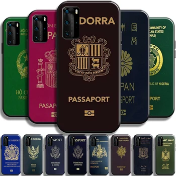 Забавни Национални Паспорти За Huawei P40 P40 Pro Lite 5G Калъф За вашия Телефон, Черен устойчив на удари Калъф С Пълна Защита на Funda Cases Carcasa на Корпуса