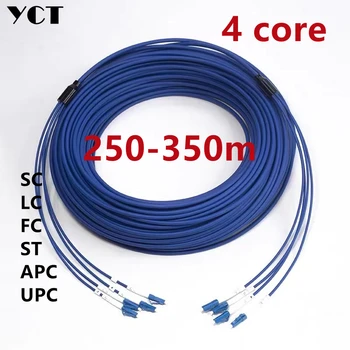 250/300/350 м, 4-жилен брониран оптичен пач кабел ratproof SM 4C ftth jumper blue OS2 открит вътрешен водоустойчив IL 0.3 dB