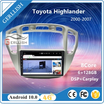 Android 128G IPS екран автомобилен GPS Авто радио навигатор за автомобил 2000-2007 Toyota Highlander кола DVD плейър