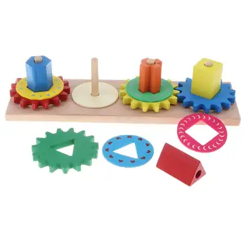 Дървен блок за ранно обучение на деца, играчки, механизъм на геометрична форма, дизайн сортиране