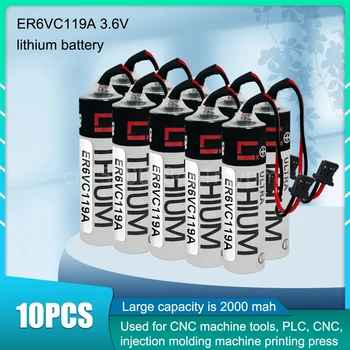 10 бр. един Истински Нов ER6V ER6VC119A C119A 3,6 ПРЕЗ 2000 mah Индустриален АД Литиева Батерия за металорежещи Машини с ЦПУ