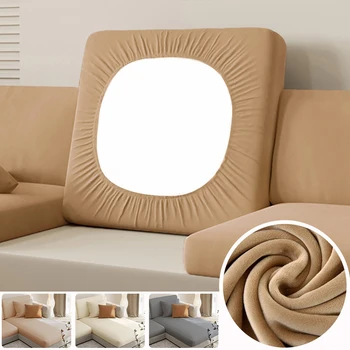 Velvet калъф за възглавница на седалката на дивана за дневната, супер мек еластичен калъф за дивана, защита мебели, L-образен калъф за ъглов диван