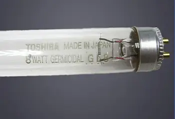 2 бр., бактерицидная лампа TOSHIBA GL8 мощност 8 W UV-C, линейна UV-лампа GL8-F UVC мощност 8 W