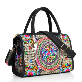 Дамска чанта с народна бродерия, преносима чанта-месинджър, холщовая чанта на рамото, ръчно изработени цветя пътна чанта от плат, чанта