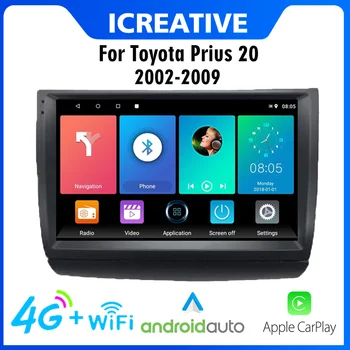 За Toyota Prius 20 2002-2009 2 Din Android 4G Carplay Автомобилен FM Стерео радио, WIFI, GPS Навигация Мултимедиен Плеър Главното Устройство