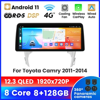 12,3 инча за Toyota Camry 7 XV 50 55 2011-2014 UIS7862 8G + 128G Автомобилен GPS Навигатор Стерео Радио Мултимедиен Плеър DVD Главното устройство 