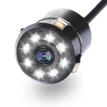 Автомобилна камера за обратно виждане LED 170 градуса, водоустойчив нощен Камера за задно виждане за паркинг камери 12V