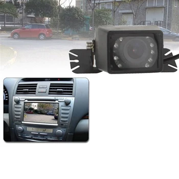 Автомобилна камера за обратно виждане с led сензор, поддръжка на цветни обектив/Видимост 135 ° / Водоустойчив и функция за нощно виждане (E327) (черен)