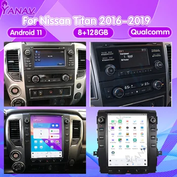 Радиото в автомобила 8G 128GB Android 11 за Nissan Titan 2016-2019 GPS Навигация автоматично стереоприемник мултимедиен плейър, Безжичен Carplay