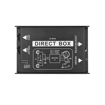 Аудиоконвертер Едноканален DI-Box Пасивен ДИРЕКТЕН DI-Box Директен инжекцион аудио Скоростна Аудиоизолятор