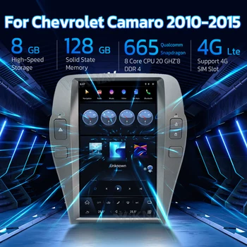 Snapdragon 665 Android 11 Кола Стерео Радио За Chevrolet Camaro 2010-2015 Мултимедиен Плейър GPS Навигация Carplay Сензорен Екран