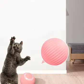 Скъпа автоматична играчка с шариковым котка е забавна играчка с котка, многоцветен интерактивна играчка