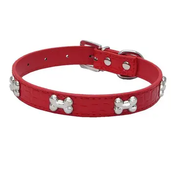 Adjustable Dog Collar Metal Fashion dog leash ПУ Leather Puppy accessories за собакfor Small Medium Large Dog нашийник за кучета