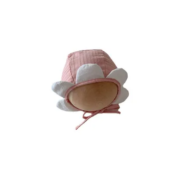 Памучен шапка с цветен модел за новородени момчета и момичета, пролетно-лятна ветрозащитная шапка за бебета 3-16 месеца