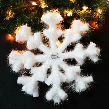 Декорация от снежинка от стиропор, подпори за танци, снежинка, една голяма Коледна елха, окачване, композиция за украса, снежинка