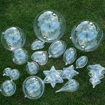 Кухи прозрачна пластмасова топка, пълни с топка, домашен Сватба градина, Коледна елха, украса за парти, подарък кутия, за Украса