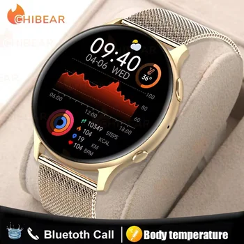ChiBear 2023 Нови полноэкранные сензорни бизнес-луксозни мъжки смарт часовник с потребителски циферблат Bluetooth Покана smartwatch За Мъже И Жени