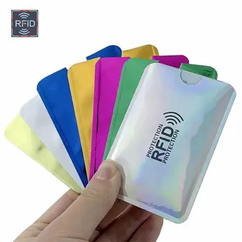 5 бр., анти-Rfid четец, заключване на кесията, на притежателя на кредитни Id-карта, банката, в защитен алуминиев метален калъф за карти, Поддръжка на NFC 6,2*9,2 см