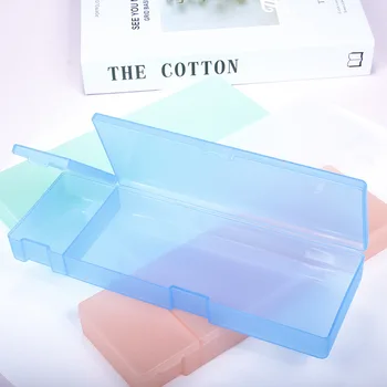 Пластмаса Двоен открит молив случай от полипропилен, матиран прозрачен молив случай, по-Голям капацитет, крем-лепило Кутия за канцеларски материали 