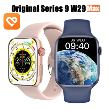 Новите смарт часовници W29 Max IWO 2.2 инча Серия 9 Smartwatch с Потребителския Набор от безжичното Зареждане За Мъже И Жени Smartwatch Siri NFC PK W59