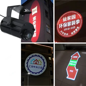 Външен водоустойчив многослоен конвертируем рекламен проектор с индивидуален логото на Gobo, предупредителен знак IP65 проектор Light