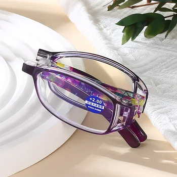 Анти-сини сгъваеми леки очила за далекогледство 2022, нов стил, увита цвете кухи очила за далекогледство за мъже и жени, удобни