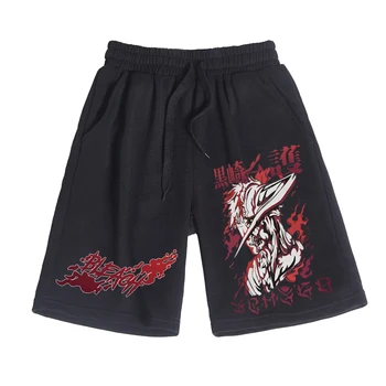Горещо аниме Harajuku Cool Bleach Print летни памучни хип-хоп подарък къси панталони унисекс Kurosaki Ichigo Pants