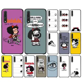 Yinuoda Argentina Quino Mafalda Момиче Луксозен Уникален Калъф За Телефон Huawei P20 P30 Pro P20 P30 lite P smart Z Y5 Y6 У 7 Y9