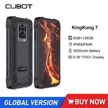 Cubot KingKong 7 Силни смартфони Восьмиядерный 8 + GB 128 GB 5000 ма 6,36 Инча, FHD Android 11 Мобилен Телефон 64 Mp AI Тройната камера, NFC