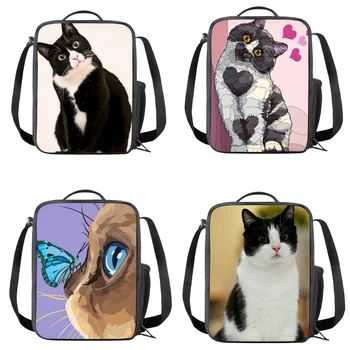 Belidome Cats Пътни изолирани чанти за обяд за жени, топло голям ланчбокс за деца, кутии за обяд 