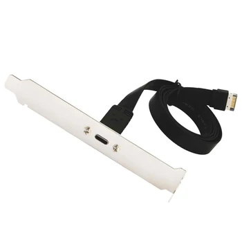 Удължител за заглавието на предния панел USB Type 3.1 на C, Кабел Type E-USB Type 3.1 на C, Вътрешен кабел-адаптер, с пулт (50 см)