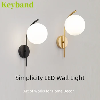 Модерният led, с монтиран на стената лампа за декор на стаята, простота на дизайна, лампи, черно и глоденового цветове E27, в комплект AC 100-240 В
