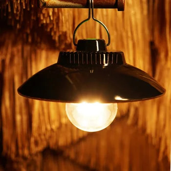 Led лампа за къмпинг, ретро Подвесная лампа за палатка, Водоустойчив къмпинг осветление с регулируема яркост, Батерия 18650, Авариен светлина за улици