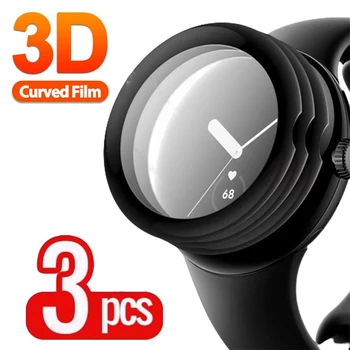 3D Извити Защитно Фолио е с пълно покритие за Google Pixel Watch, Прозрачно Защитно Фолио Против надраскване, А Не Стъкло За Google Smartwatch